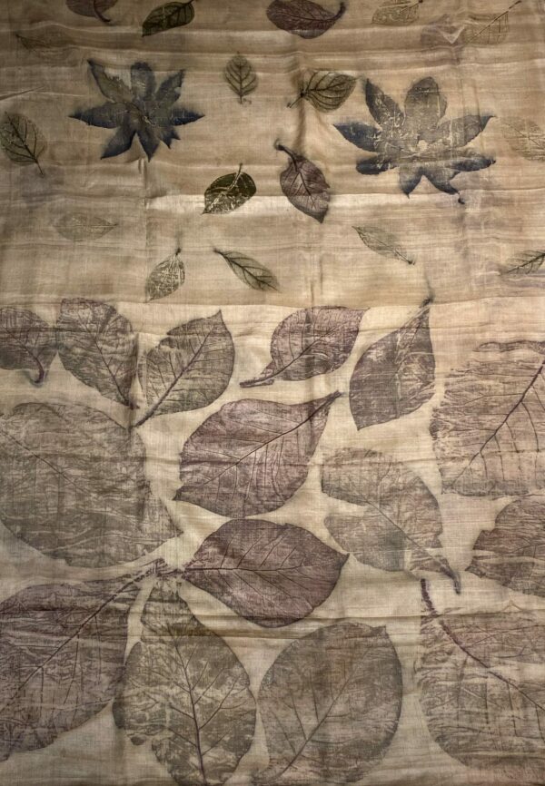 SOIE TUSSAR TEINTES NATURELLES ECO IMPRESSION BEIGE