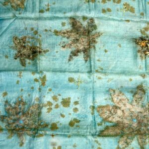 SOIE TUSSAR TEINTES NATURELLES ECO IMPRESSION TURQUOISE