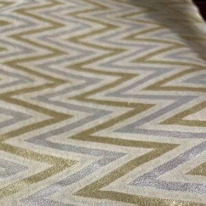 SOIE BÉNARÈS ZIGZAG GOLD ET SILVER