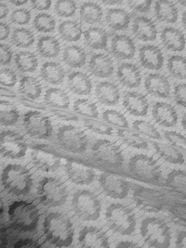 ORGANZA DE SOIE ET COTON BLANCHE