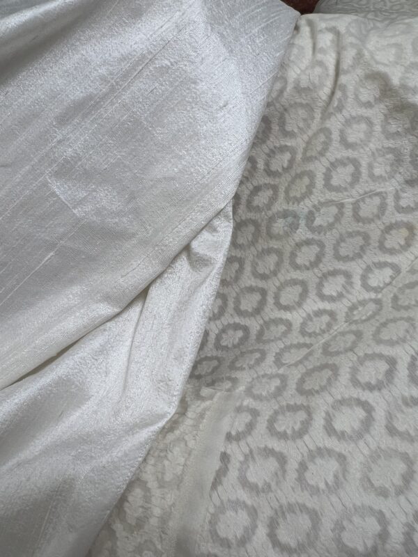 ORGANZA DE SOIE ET COTON BLANCHE – Image 2