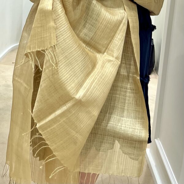 Etole Soie Muga Assam DOREE Extra 290-110 cm - Tohora