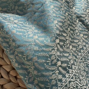 Carré 55cm Tissé Main - Brin de Sagesse Bleu | Tohora